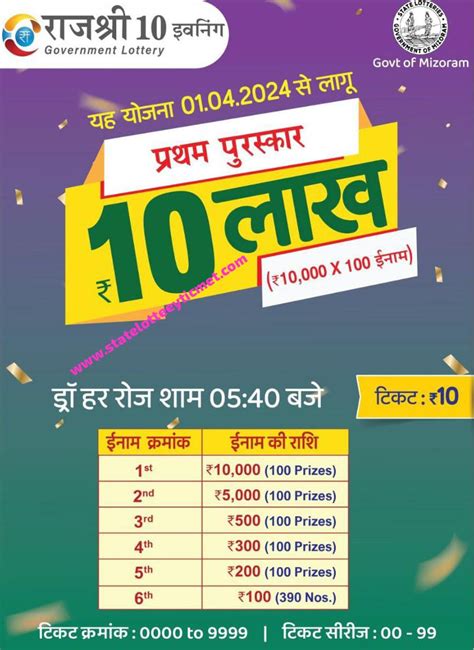 rajshree 10 evening mangal weekly lottery|Rajshree 10 Evening Mangal Weekly lottery result, 5:40 pm, .